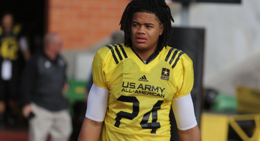 Chase Young at a U.S. Army All-American practice.