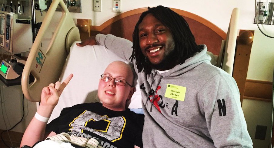 Malik Hooker visited Nationwide Children's Hospital in Pittsburgh today.