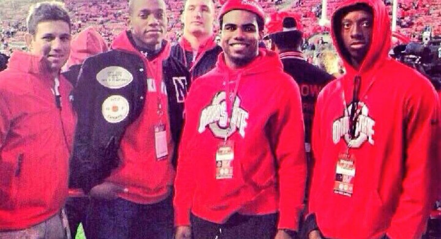 Darron Lee, Joey Bosa, Ezekiel Elliott and Eli Apple on a visit to Ohio State in high school. 