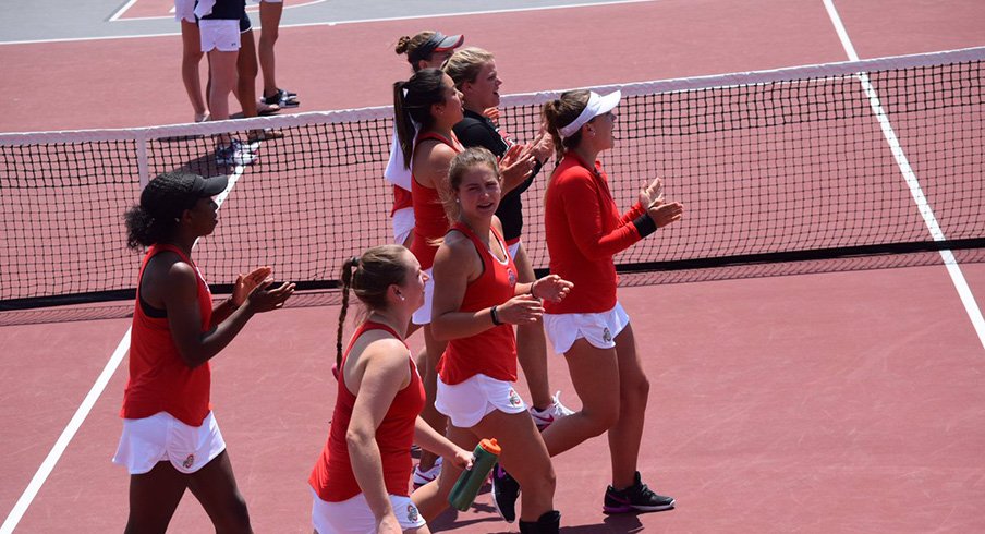 The Ohio State women's tennis team advanced to the Sweet 16 with a 4-0 win over Notre Dame