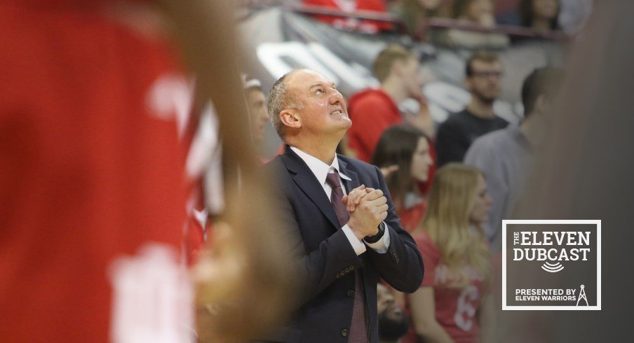 Ohio State basketball coach Thad Matta wrings his hands during a game