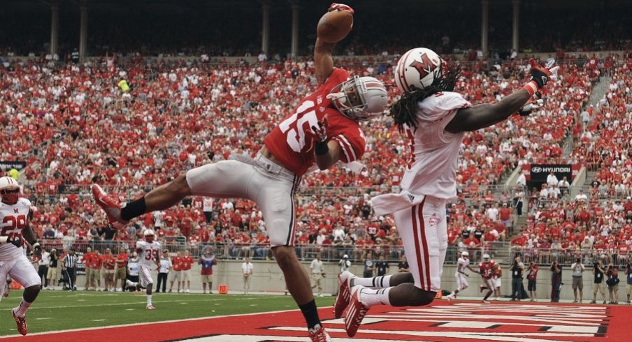 Devin Smith turned in this acrobatic one-hander for six against Miami back in 2012.
