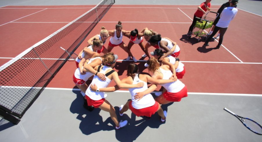 Ohio State women's tennis after a 4-0 win over Buffalo at the 2017 NCAA tournament.