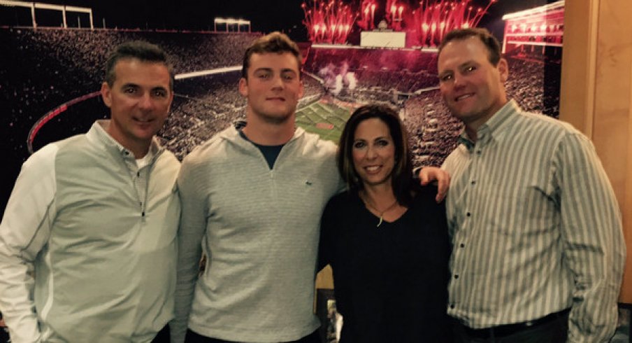 Pete Werner with family and Urban Meyer