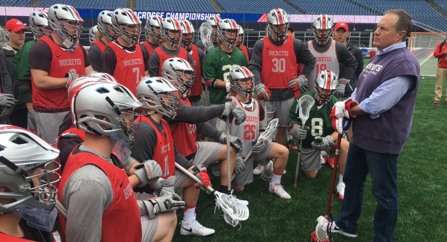 Bill Bellichick speaks to Ohio State lacrosse.