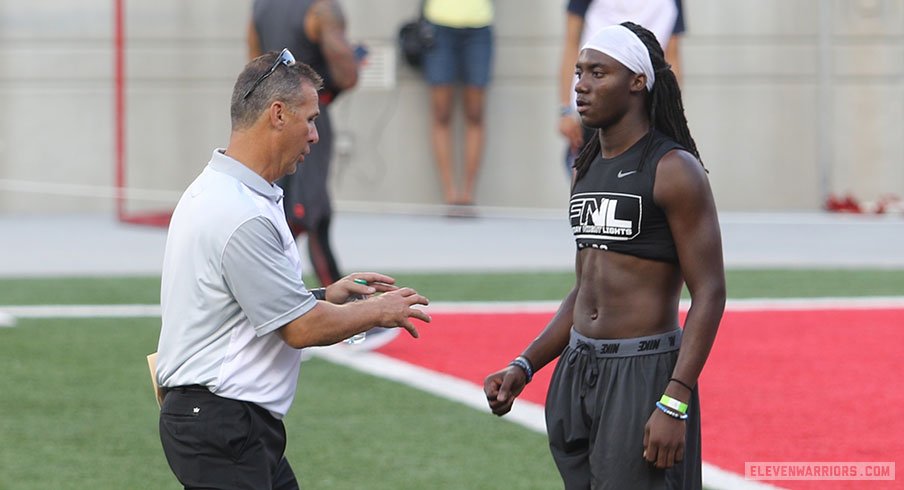 Urban Meyer and Emory Jones