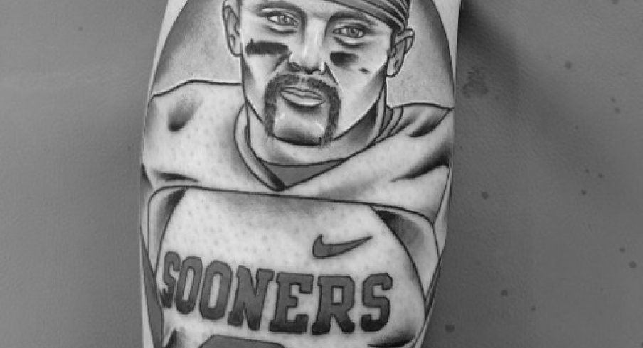 A Baker Mayfield tattoo. 