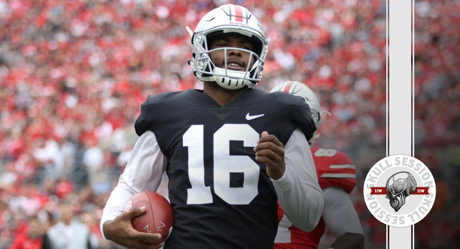 J.T. Barrett scores a touchdown in the June 4, 2017 Skull Session.