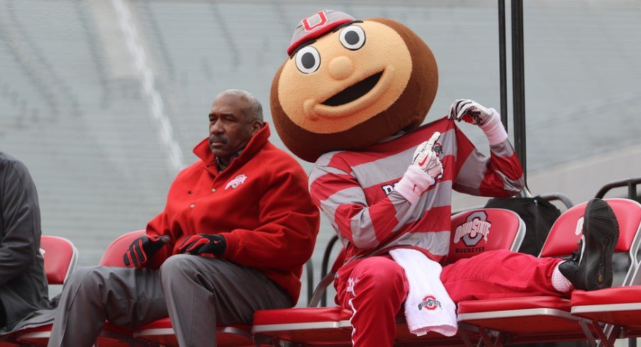 Gene Smith and Brutus Buckeye