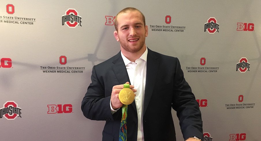 Snyder with his Olympic gold medal.