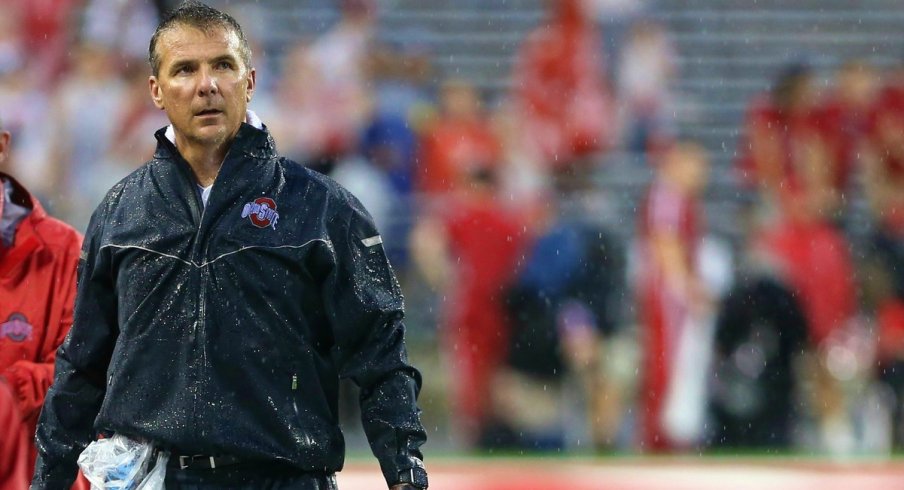 urban meyer during ohio state-tulsa, 2016