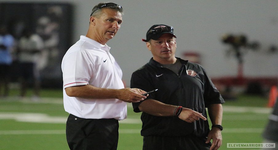 Urban Meyer and Mickey Marotti.