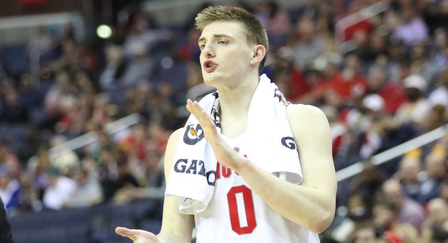 Ohio State big man Micah Potter during a game last season. 