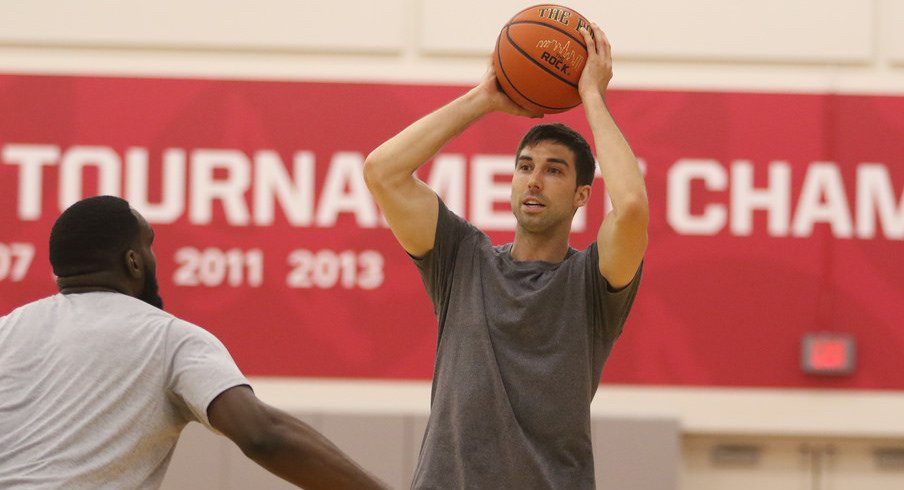 Former Ohio State guard Jon Diebler practices for The Basketball Tournament. 