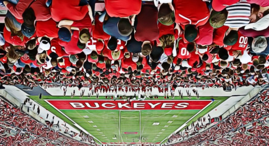 2015 osu spring game, upside down