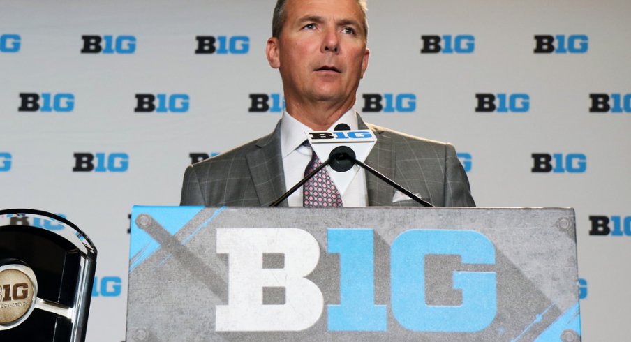 Urban Meyer and three Ohio State players will speak at Big Ten Media Days on Monday.