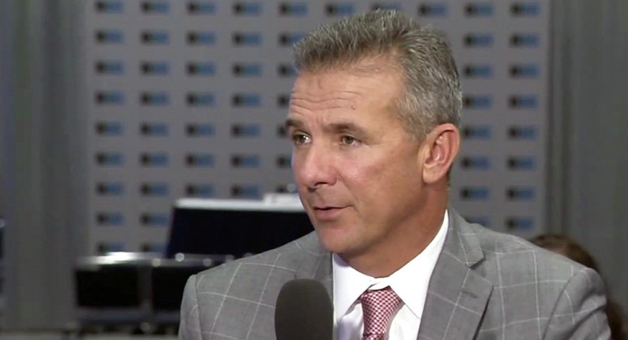 Urban Meyer speaking with BTN analysts at Big Ten Football Media Days