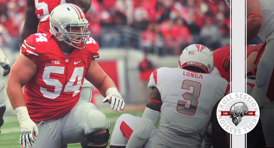 Billy Price dominates a defensive lineman for the July 26 2017 Skull Session