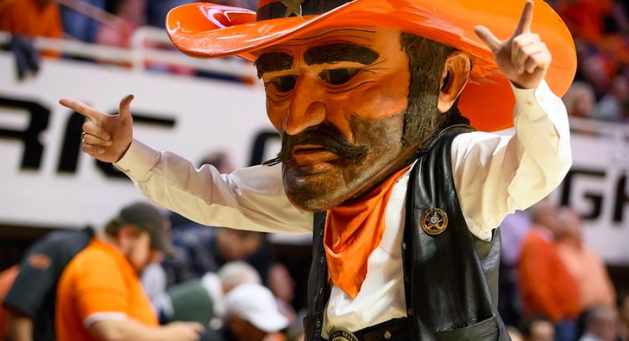 Pistol Pete gets ready to take aim at Brutus buckeye