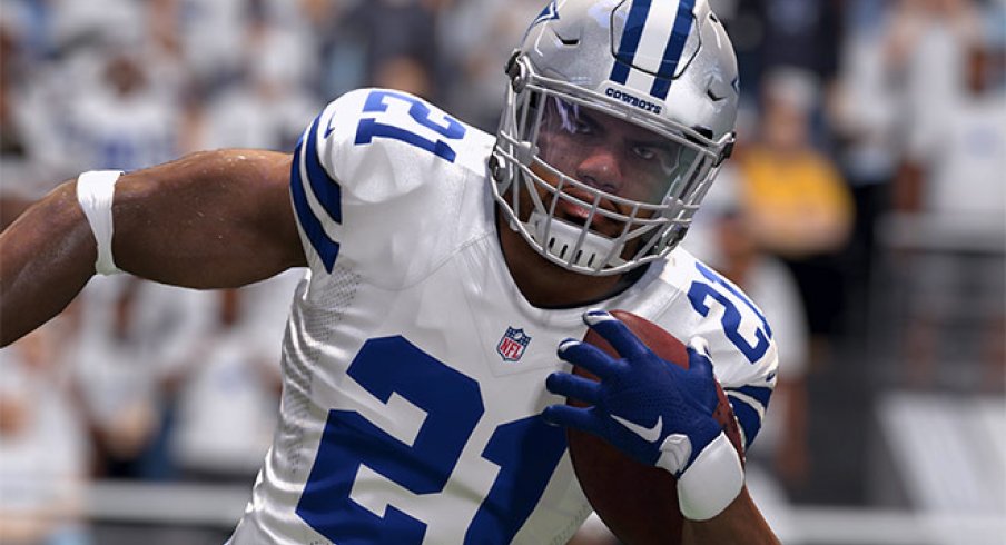 Ezekiel Elliott, 90 overall in Madden 18