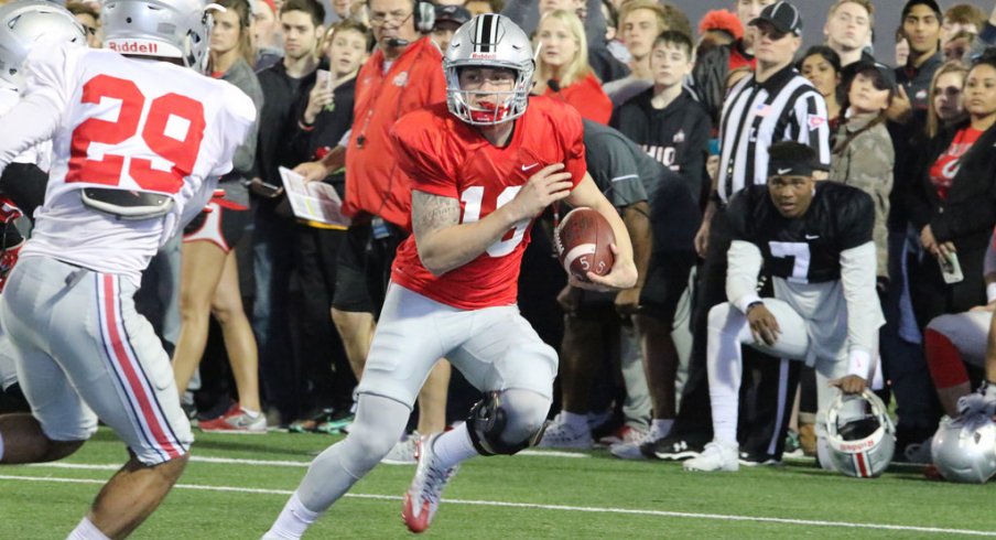 Tate Martell is one of the latest Ohio State freshmen to lose his black stripe.