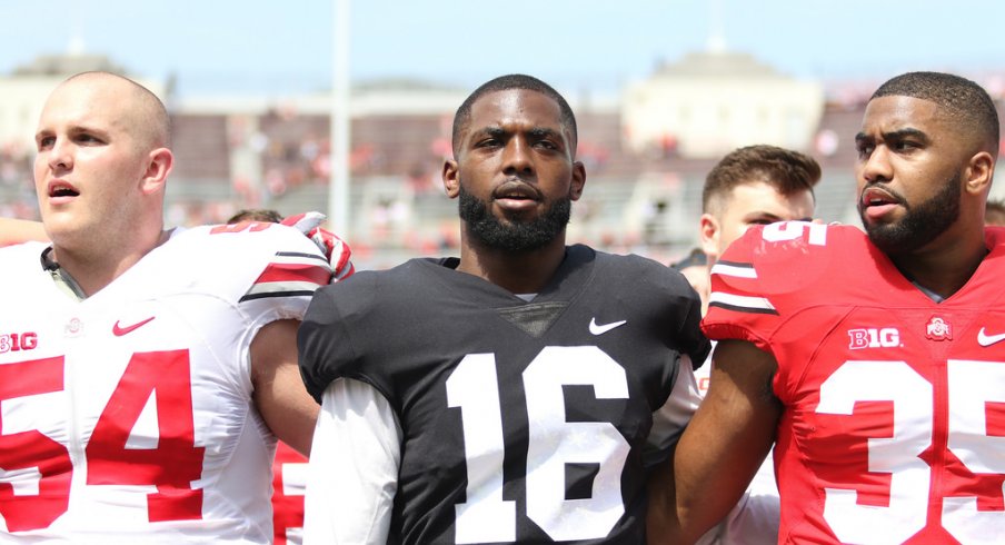 Billy Price, J.T. Barrett and Chris Worley are among Ohio State's captains for the 2017 season.