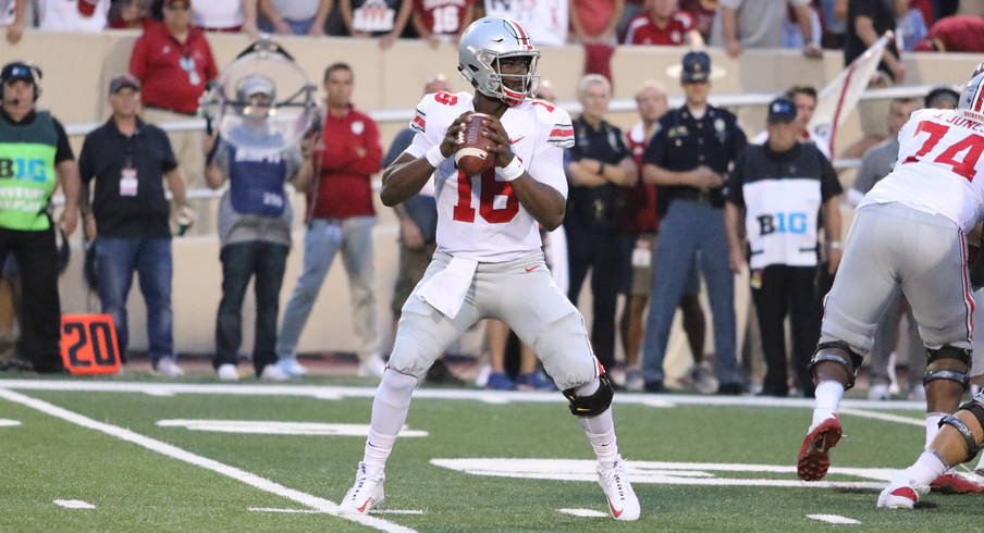 J.T. Barrett threw for more than 300 yards in his first game of the 2017 season.
