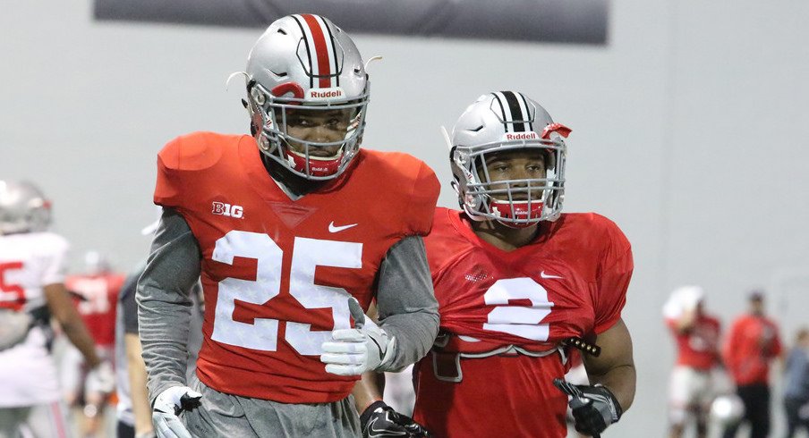 Mike Weber and J.K. Dobbins are co-starters on this week's Ohio State depth chart.