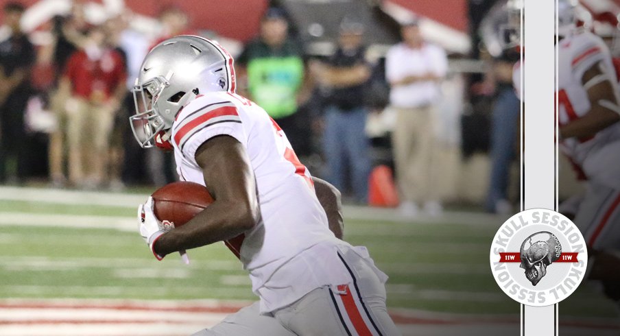 Parris Campbell rushes for the September 7 2017 Skull Session