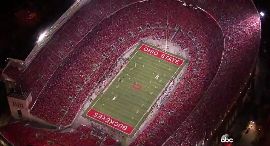 Ohio Stadium at night on ABC