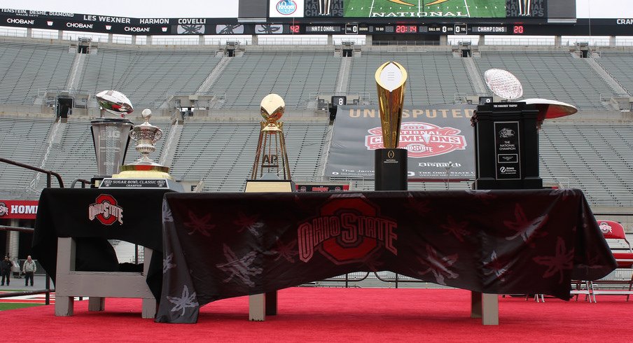 All of these trophies remain within the Buckeyes' grasp.