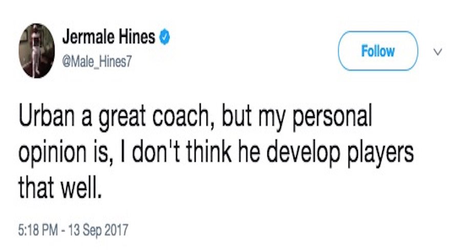 Jermale Hines with the Spiciest take of all.