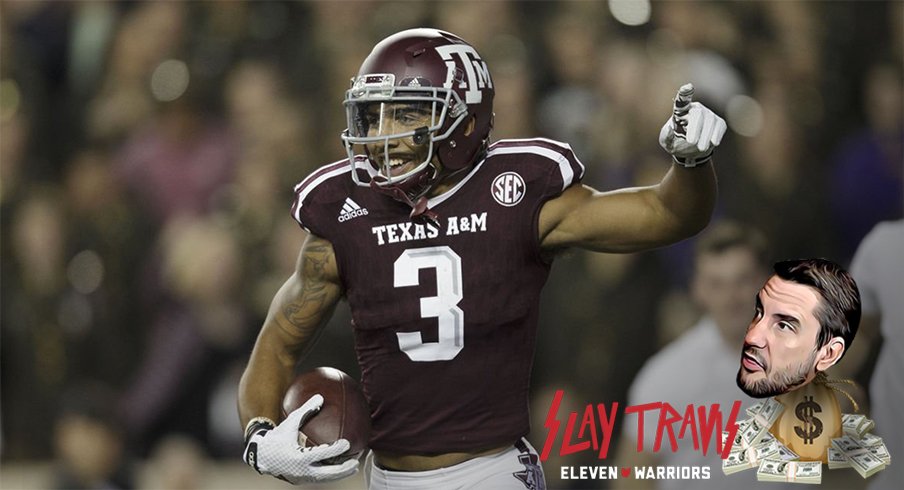 Christian Kirk and the Aggies are a 2.5-point favorite over Arkansas.
