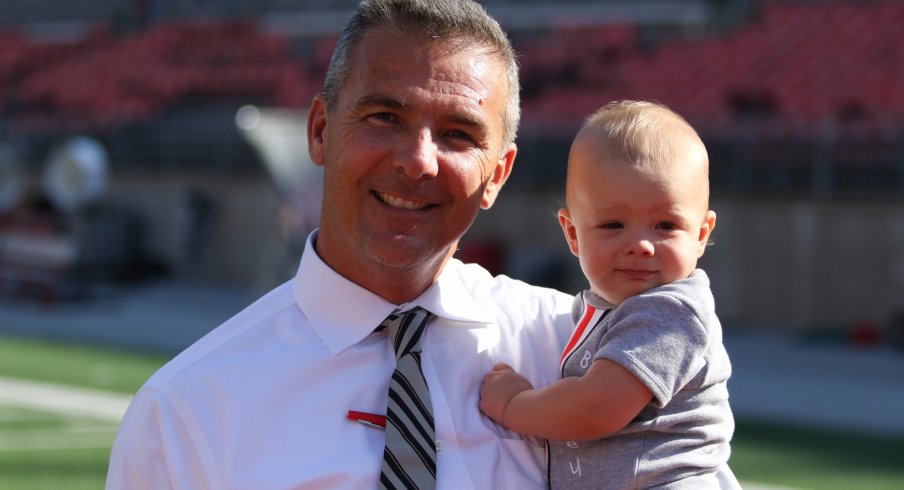 Urban Meyer and his grandson.