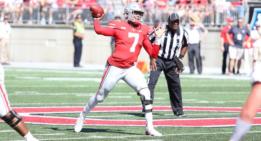 Dwayne Haskins saw the first extended playing time of his Ohio State career on Saturday.