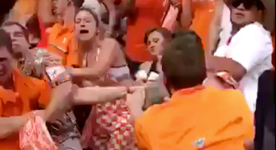 Tennessee fans fight during the Georgia game.