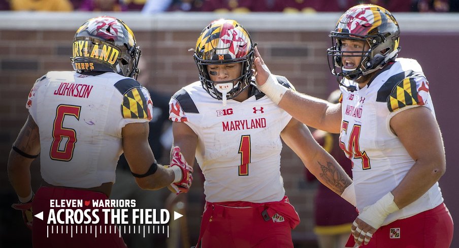 Maryland wide receiver D.J. Moore (1) is a player to watch in Saturday's game.
