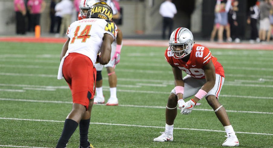 Ohio State cornerback Jeffrey Okudah played an expanded role against Maryland.