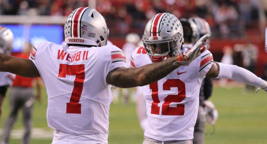 Ohio State football players Damon Webb and Denzel Ward