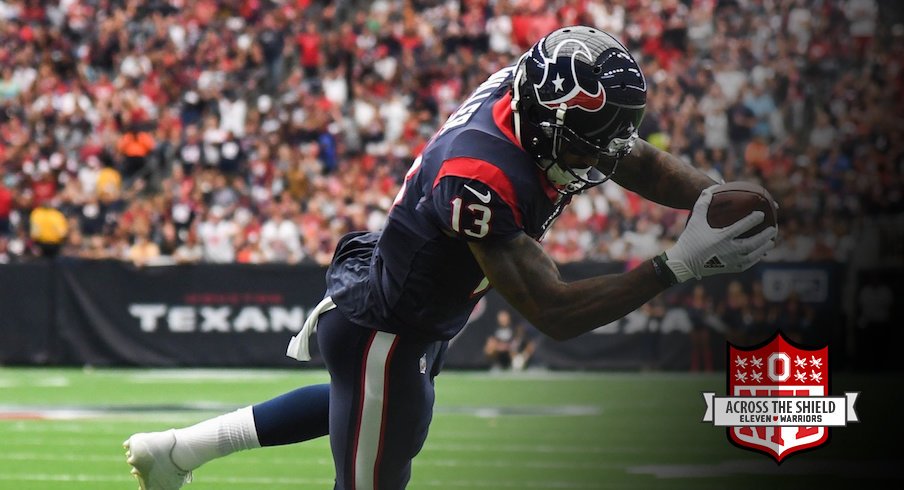 Braxton Miller flips into the end zone.