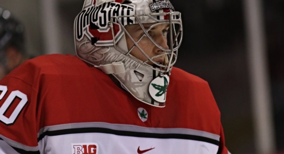 The eyes of Buckeye goalie Sean Romeo see all. 