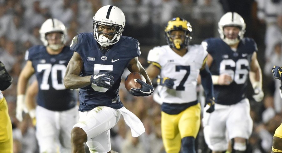 Penn State's DaeSean Hamilton had six catches for 115 yards against Michigan on Saturday night.