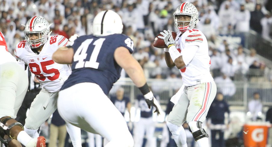 J.T. Barrett will lead Ohio State's top-ranked scoring offense against Penn State's top-ranked scoring defense on Saturday.