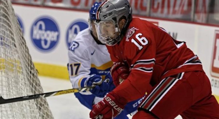Matt Weis netted a late second period go-ahead goal for the Buckeyes