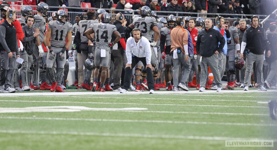 Urban Meyer in his prime coaching position on Saturday night