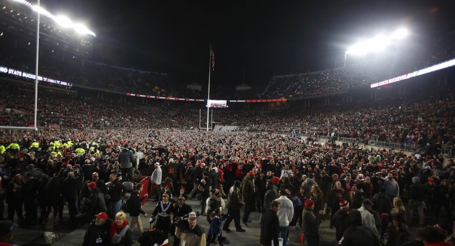 Most of Ohio State's fans wore black in a coordinated effort for last Saturday's game against Penn State.