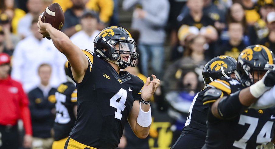 Nathan Stanley (4) and the Iowa Hawkeyes host No. 6 Ohio State on Saturday.