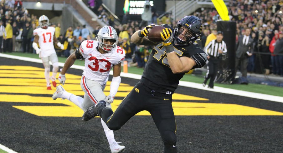Dante Booker was one of a number of Buckeye defenders who had a day to forget in Iowa City.