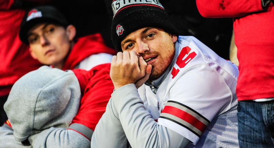 Ohio State fan is sad that the local team is losing.