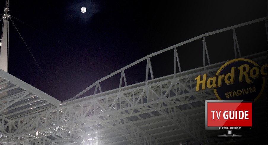 Nov 4, 2017; Miami Gardens, FL, USA; A full moon is seen over Hard Rock Stadium during a game between the Virginia Tech Hokies and the Miami Hurricanes. Mandatory Credit: Steve Mitchell-USA TODAY Sports